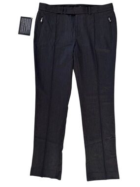 Ralph Lauren Wool Silk Zip Pocket Dress Pants 14 NWT Charcoal Trouser 34” Inseam